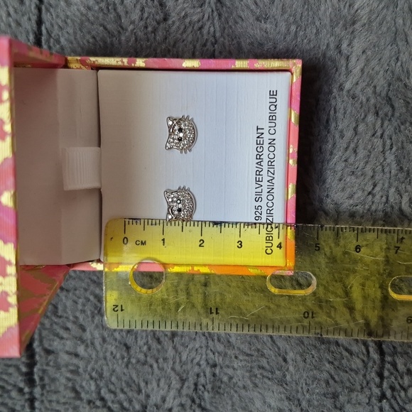 Rachel Zoe Sterling Silver Cat Earrings! NIB! - Picture 9 of 11